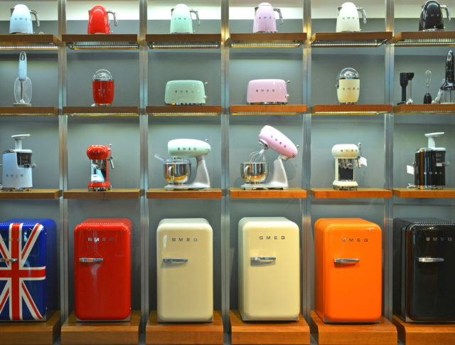 L’Or et le Cuivre sur les produits SMEG